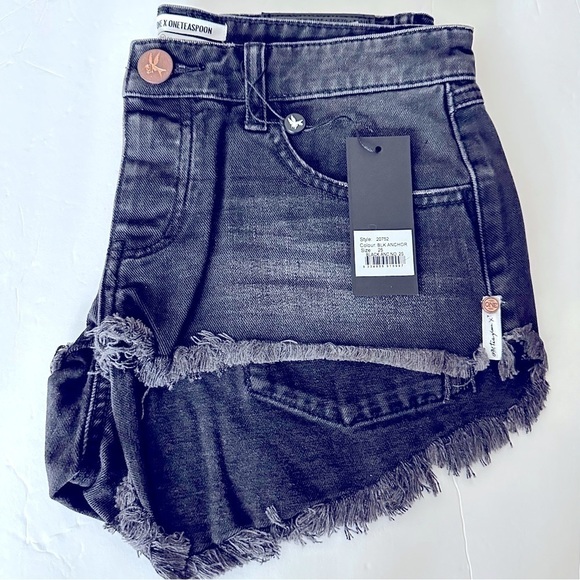 ONE Teaspoon Black Anchor Shorts Size 25 - Picture 5 of 12
